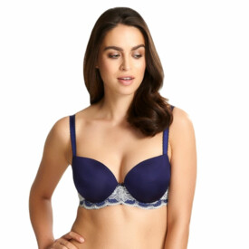 Panache Clara Moulded Women's Sweetheart Bra, Navy/Pearl, 36E : :  Clothing, Shoes & Accessories