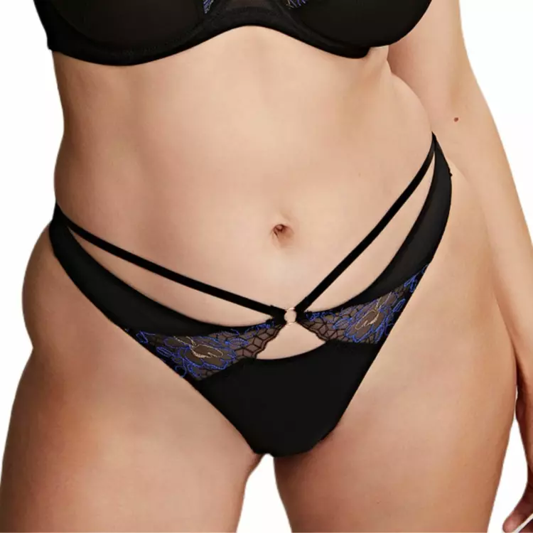 CL10722BLK Kalhotky CLEO VALENTINA LUXE BRAZILIAN BRIEF BLACK