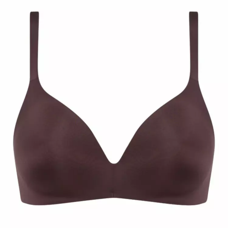 DMDI0007HDBRN Podprsenka DIM INVISIFREE WIRELESS PADDED TRIANGLE BRA BROWN