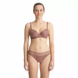 MJ0122096SAT Podprsenka MARIE JO LOUIE SPACER FULLCUP BRA SATIN TAUPE