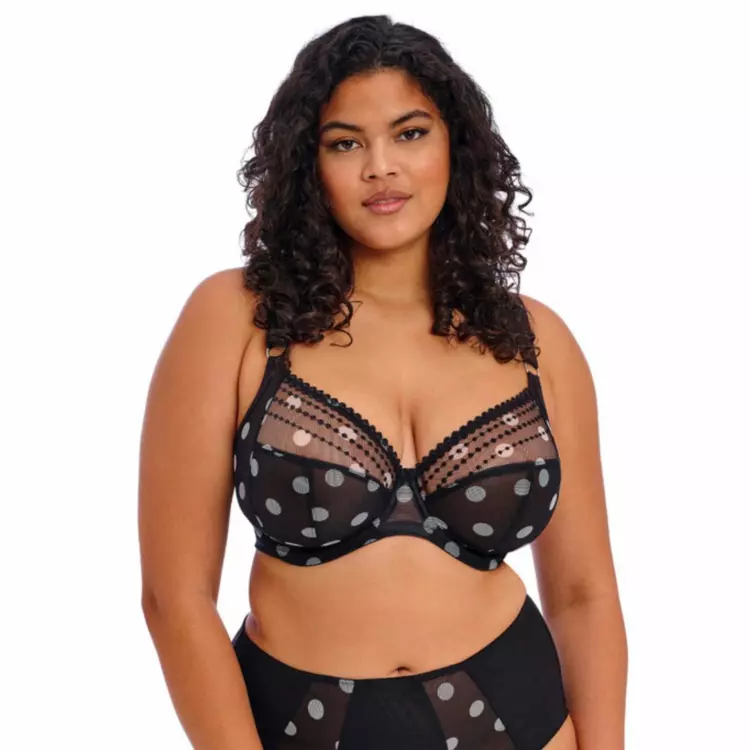 EL8900BDT Podprsenka ELOMI MATILDA UW PLUNGE BRA BLACK DOT