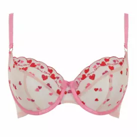 CL10871HES Podprsenka CLEO BELLE BALCONY BRA HEARTS