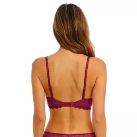 WE135003REM Podprsenka WACOAL LACE PERFECTION UW PLUNGE BRA RED PLUM