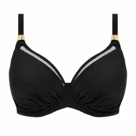 FS502801BLK Plavky vrchní díl FANTASIE SWIM EAST HAMPTON UW GATHERED FULL CUP BIKINI TOP BLACK