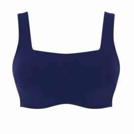 SW1862NAY Plavky vrchní díl PANACHE SWIM AZZURO GINA SQUARE NECK CROP TOP BIKINI NAVY