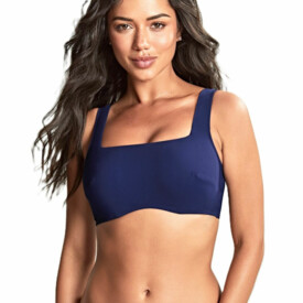 SW1862NAY Plavky vrchní díl PANACHE SWIM AZZURO GINA SQUARE NECK CROP TOP BIKINI NAVY