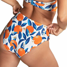 SW1729SPT Plavky spodní díl PANACHE SWIM SICILY MIDI GATHER BRIEF SICILY PRINT