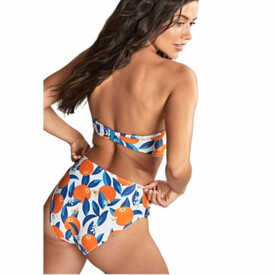 SW1729SPT Plavky spodní díl PANACHE SWIM SICILY MIDI GATHER BRIEF SICILY PRINT