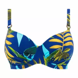 FS503901TRU Plavky vrchní díl FANTASIE SWIM PICHOLA UW GATHERED FULL CUP BIKINI TOP TROPICAL BLUE