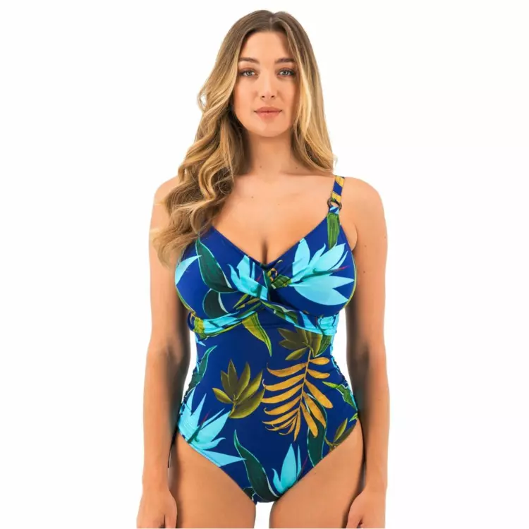 FS503947TRU Plavky jednodílné FANTASIE SWIM PICHOLA UW TWIST FRONT ADJUSTABLE LEG SWIMSUIT TROPICAL BLUE