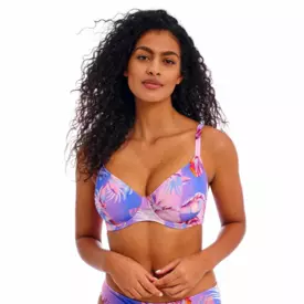 AS204902CAS Plavky vrchní díl FREYA SWIM MIAMI SUNSET UW PLUNGE BIKINI TOP CASSIS