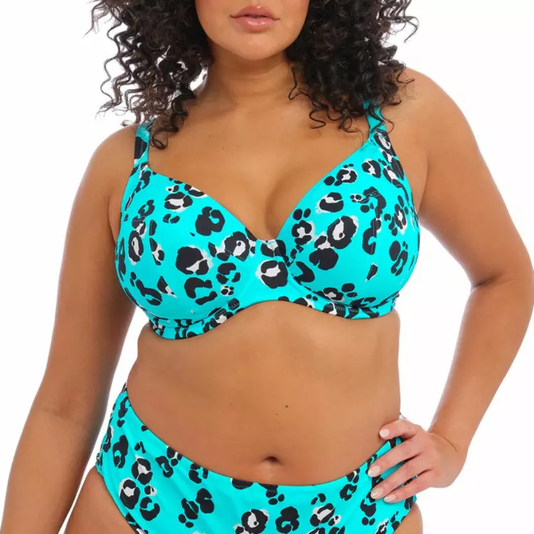 ES800902LAN Plavky vrchní díl ELOMI SWIM KOTIYA UW PLUNGE BIKINI TOP LAGOON