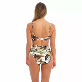 FS503278JUE Plavky spodní díl FANTASIE SWIM KINABALU HIGH WAIST BIKINI BRIEF JUNGLE