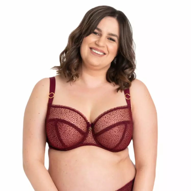 SAVALENA911RUY Podprsenka SAMANTA VALENTINA A911 SOFT FULL CUP BRA RUBY