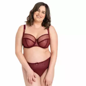 SAVALENA911RUY Podprsenka SAMANTA VALENTINA A911 SOFT FULL CUP BRA RUBY