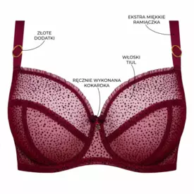 SAVALENA911RUY Podprsenka SAMANTA VALENTINA A911 SOFT FULL CUP BRA RUBY