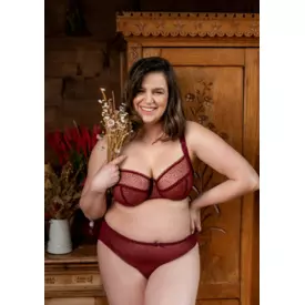 SAVALENA911RUY Podprsenka SAMANTA VALENTINA A911 SOFT FULL CUP BRA RUBY