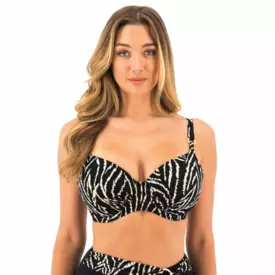 FS504501MOM Plavky vrchní díl FANTASIE SWIM SILHOUETTE ISLAND UW GATHERED FULL CUP BIKINI TOP MONOCHROME