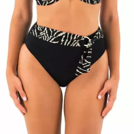 FS504578MOM Plavky spodní díl FANTASIE SWIM SILHOUETTE ISLAND HIGH WAIST BIKINI BRIEF MONOCHROME