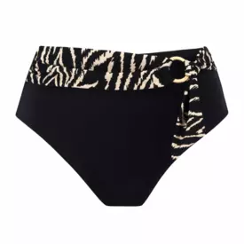 FS504578MOM Plavky spodní díl FANTASIE SWIM SILHOUETTE ISLAND HIGH WAIST BIKINI BRIEF MONOCHROME