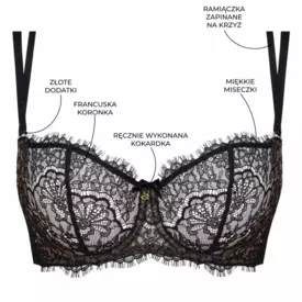 SALARAA142BLK Podprsenka SAMANTA LARA A142 SOFT HALF CUP BRA BLACK