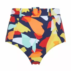 SW1845PPT Plavky spodní díl PANACHE SWIM PUGLIA HIGH WAIST BELTED BRIEF PUGLIA PRINT