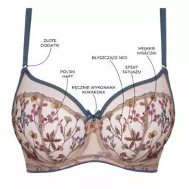 SAELLIEA143NOT Podprsenka SAMANTA ELLIE A143 SOFT HIGH APEX BRA NOUGAT