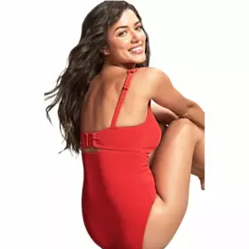 SW1820RRD Plavky jednodílné PANACHE SWIM SPIRIT SQUARE NECK SWIMSUIT ROSSA RED