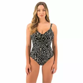 FS504531MOM Plavky jednodílné FANTASIE SWIM SILHOUETTE ISLAND UW TWIST FRONT SWIMSUIT MONOCHROME