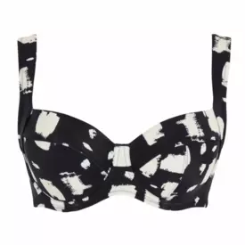 SW1722ABST Plavky vrchní díl PANACHE SWIM BLACK SAND BALCONY BIKINI TOP BLACK SAND PRINT