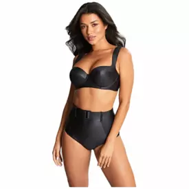 SW1845ABLK Plavky spodní díl PANACHE SWIM OBSIDIAN HIGH WAIST BRIEF BLACK