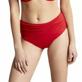 SW1315FRD Plavky spodní díl PANACHE SWIM ANYA RIVER MIDI GATHER BRIEF FIERY RED