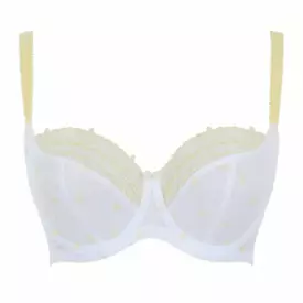 PA10581WHN Podprsenka PANACHE BLOSSOM BALCONY BRA WHITE/LEMON