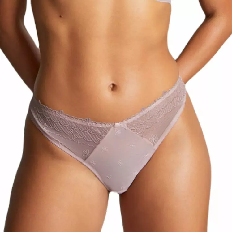 PA10582TAE Kalhotky PANACHE BLOSSOM BRAZILIAN BRIEF TAUPE