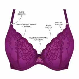 SAELLENA152KFUA Podprsenka SAMANTA ELLEN SOFT PLUNGE BRA FUCHSIA