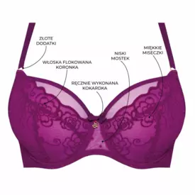 SAELLENA123FUA Podprsenka SAMANTA ELLEN SOFT BALCONY BRA FUCHSIA