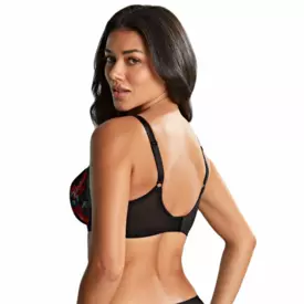 PA10941BFL Podprsenka PANACHE NINA BALCONY BRA BLACK/FLORAL