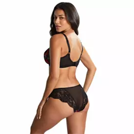 PA10941BFL Podprsenka PANACHE NINA BALCONY BRA BLACK/FLORAL