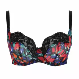 PA10941BFL Podprsenka PANACHE NINA BALCONY BRA BLACK/FLORAL