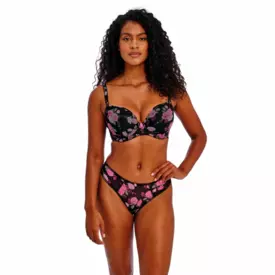 AA402470BKR Kalhotky FREYA ROSE BLOSSOM THONG BLACK ROSE