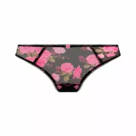 AA402470BKR Kalhotky FREYA ROSE BLOSSOM THONG BLACK ROSE