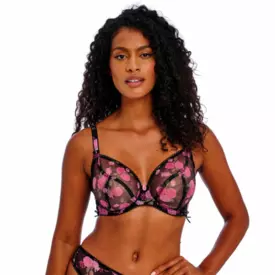 AA402402BKR Podprsenka FREYA ROSE BLOSSOM UW PLUNGE BRA BLACK ROSE