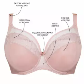 SAAME910PRE Podprsenka SAMANTA AMELIA 910 SOFT FULL CUP SIDE SUPPORT BRA POWDER ROSE