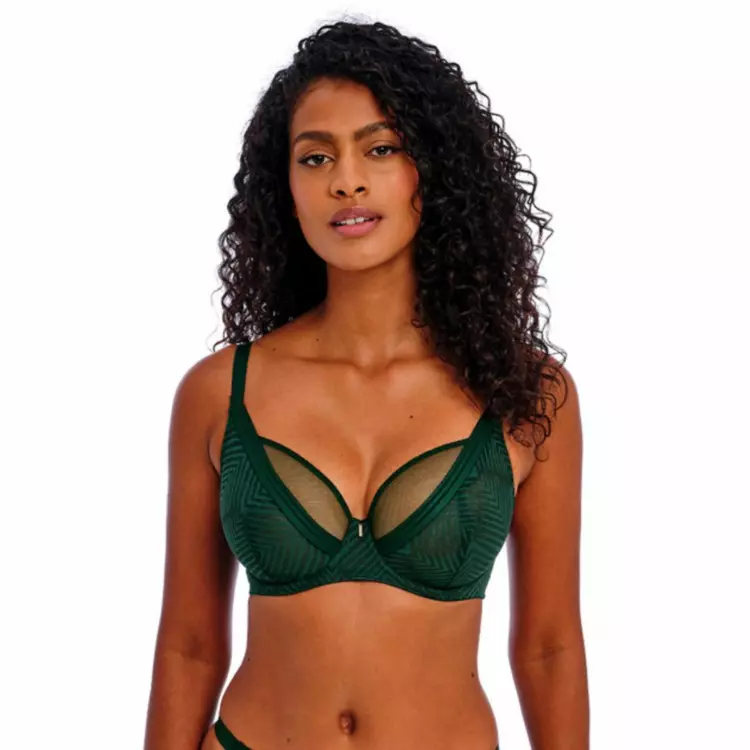 AA401121DPE Podprsenka FREYA TAILORED UW HIGH APEX PLUNGE BRA DEEP EMERALD