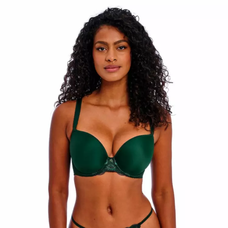 AA401031DPE Podprsenka FREYA LOVELAND UW MOULDED PLUNGE T-SHIRT BRA DEEP EMERALD