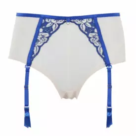 PA10794CLE Kalhotky PANACHE ROSA SUSPENDER BRIEF COBALT/LATTE