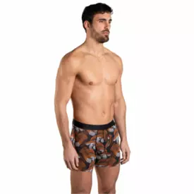 LHKBM306NGFX Pánské prádlo LOÏC HENRY GRAPHIC MODAL/ELASTAN BOXER FOX