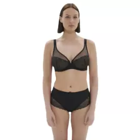 SP12X319088GBK Podprsenka SIMONE PÉRÈLE DELICE PLUNGE FULLCUP BRA GEM BLACK