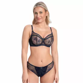 SAHARRIA143NAY Podprsenka SAMANTA HARRIET A143 SOFT HIGH APEX BRA NAVY