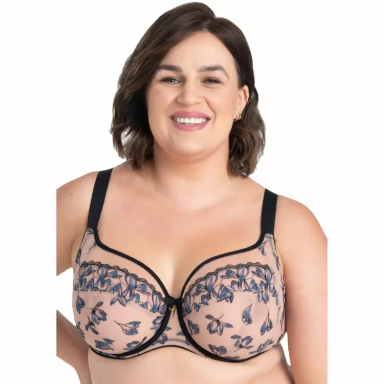 SALAYLA910TAE Podprsenka SAMANTA LAYLA A910 SOFT FULL CUP SIDE SUPPORT BRA TANZANITE